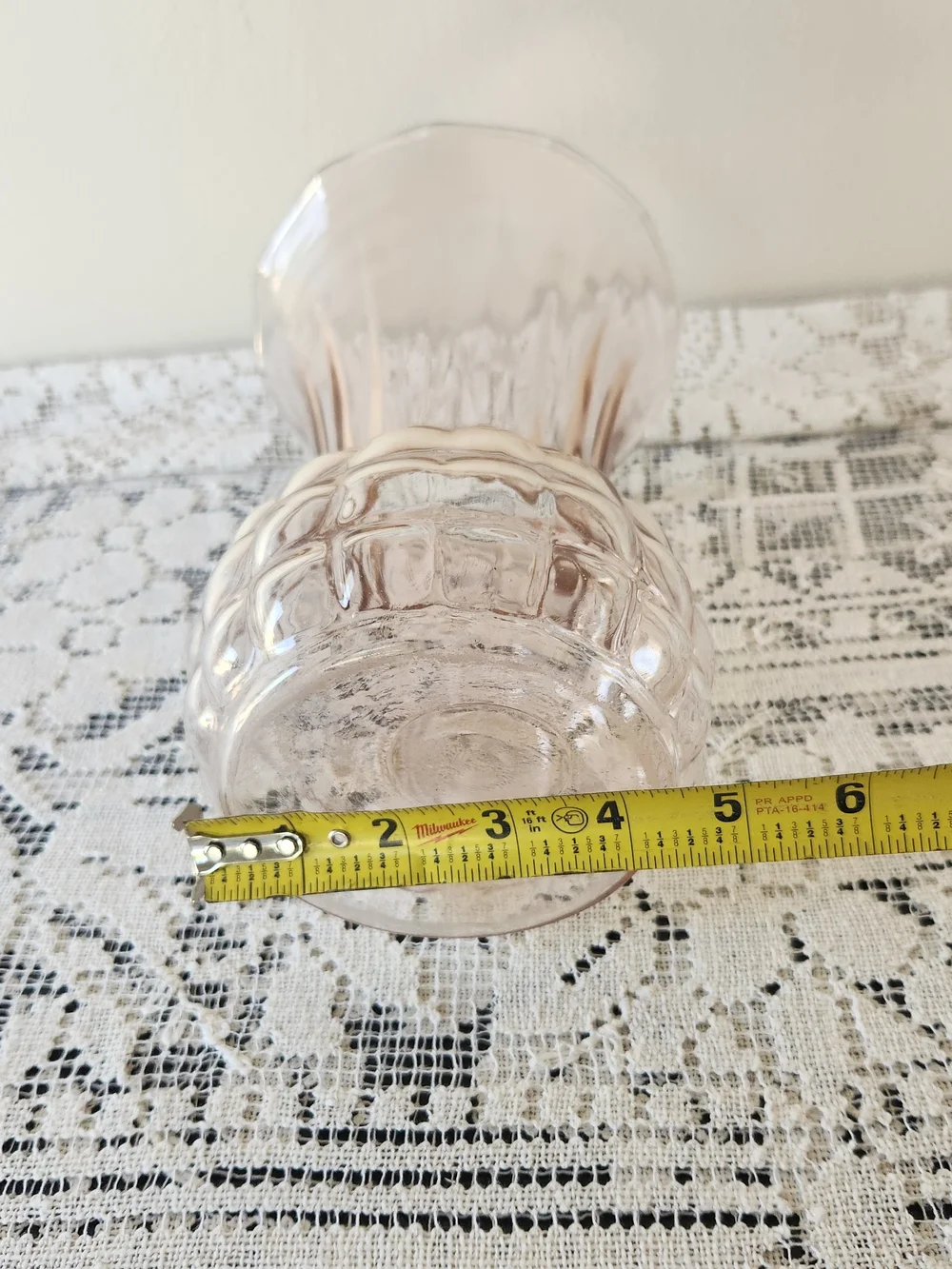 Pink Glass Decorative Vase -